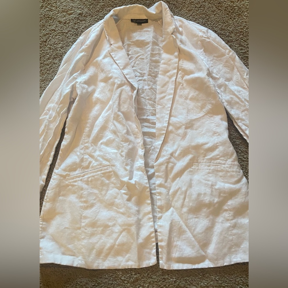 Womens linen white blazer size XL